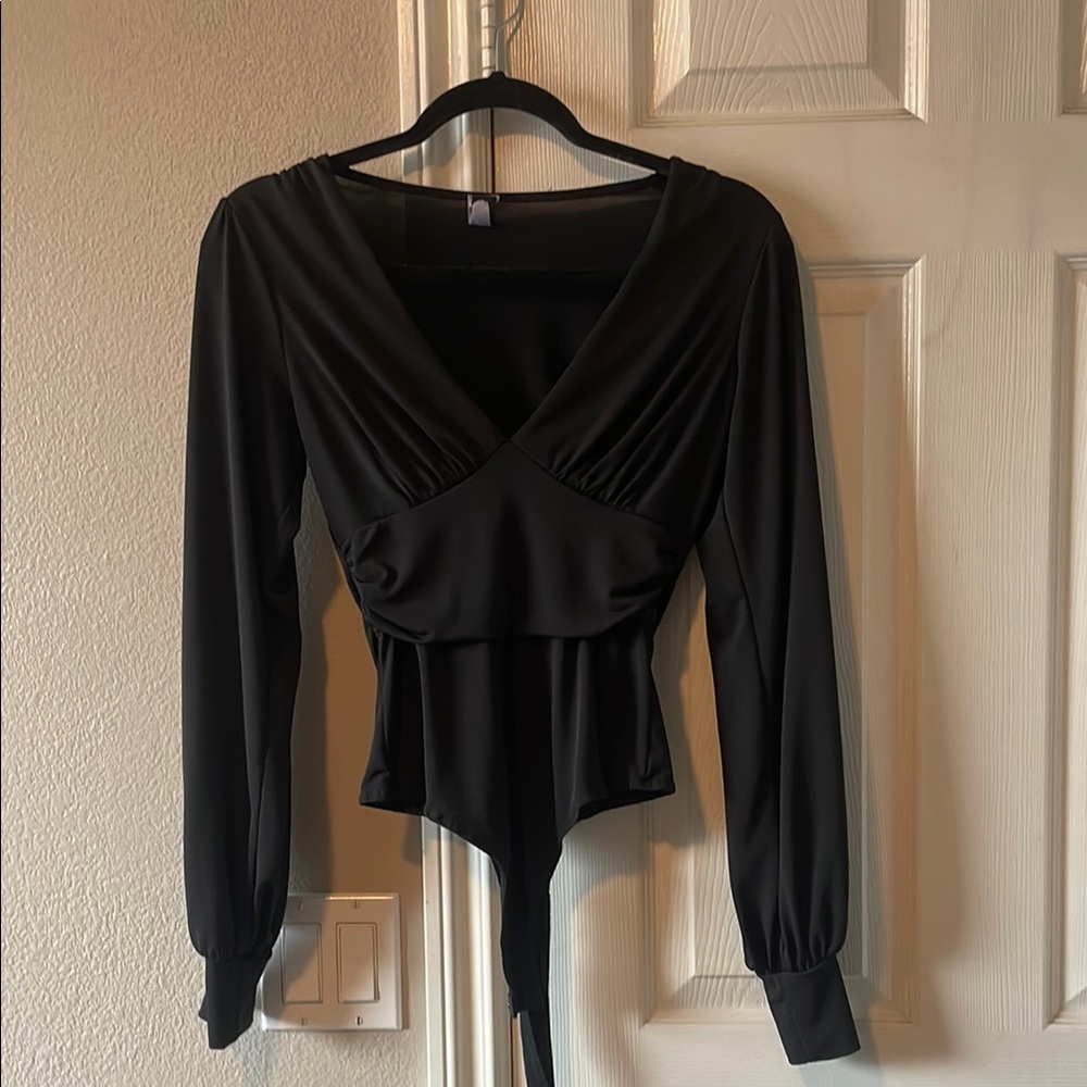 Windsor Black long sleeve bodysuit